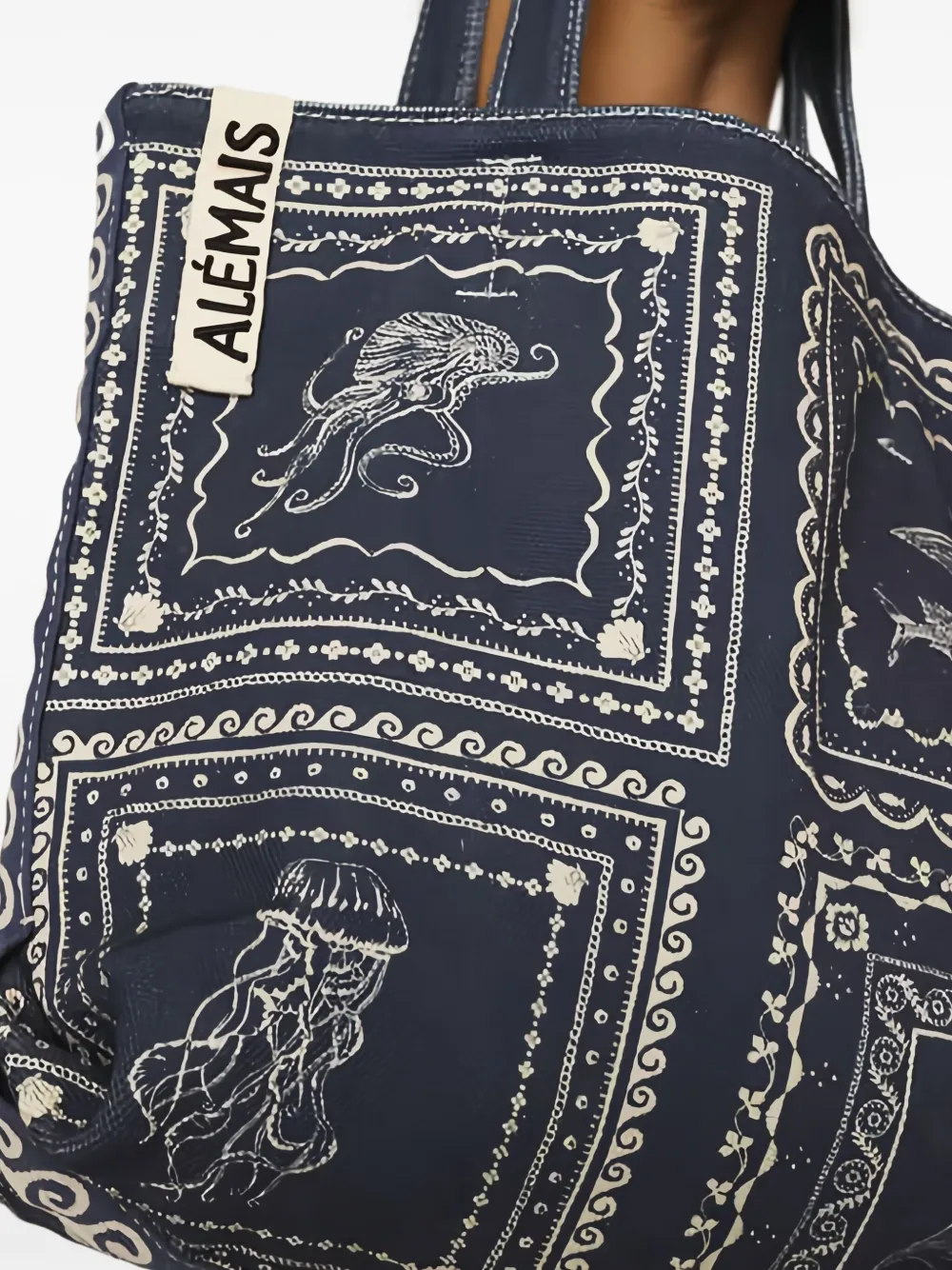 Alemais Printed-design Tote Bag In Blue