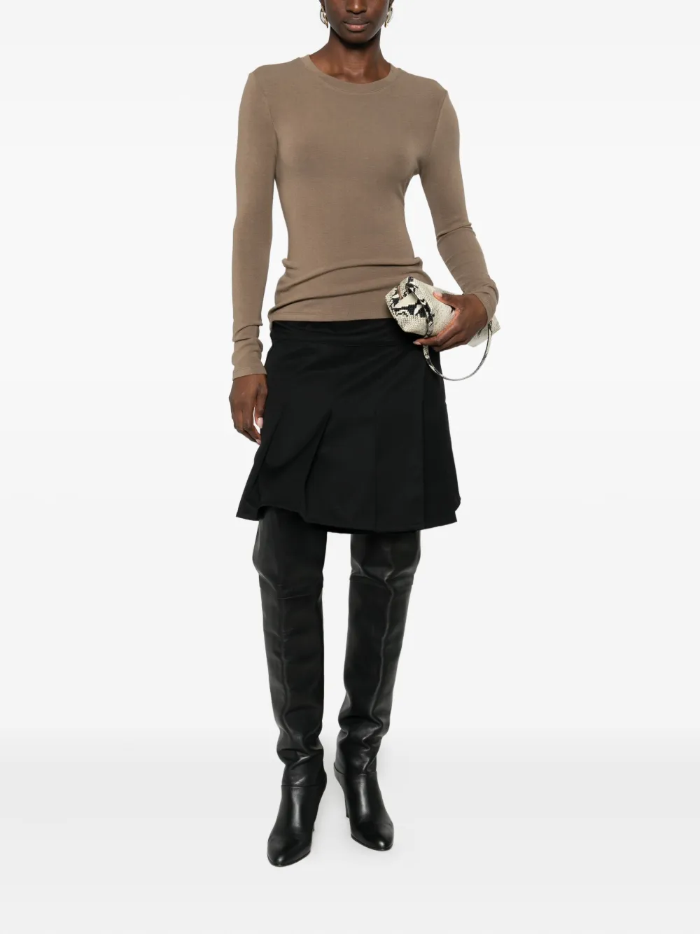 Eleh Fine-knit Jumper In Brown