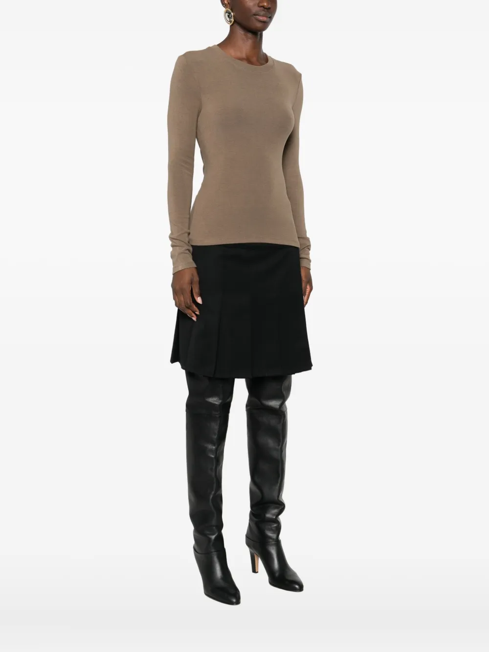Eleh Fine-knit Jumper In Brown