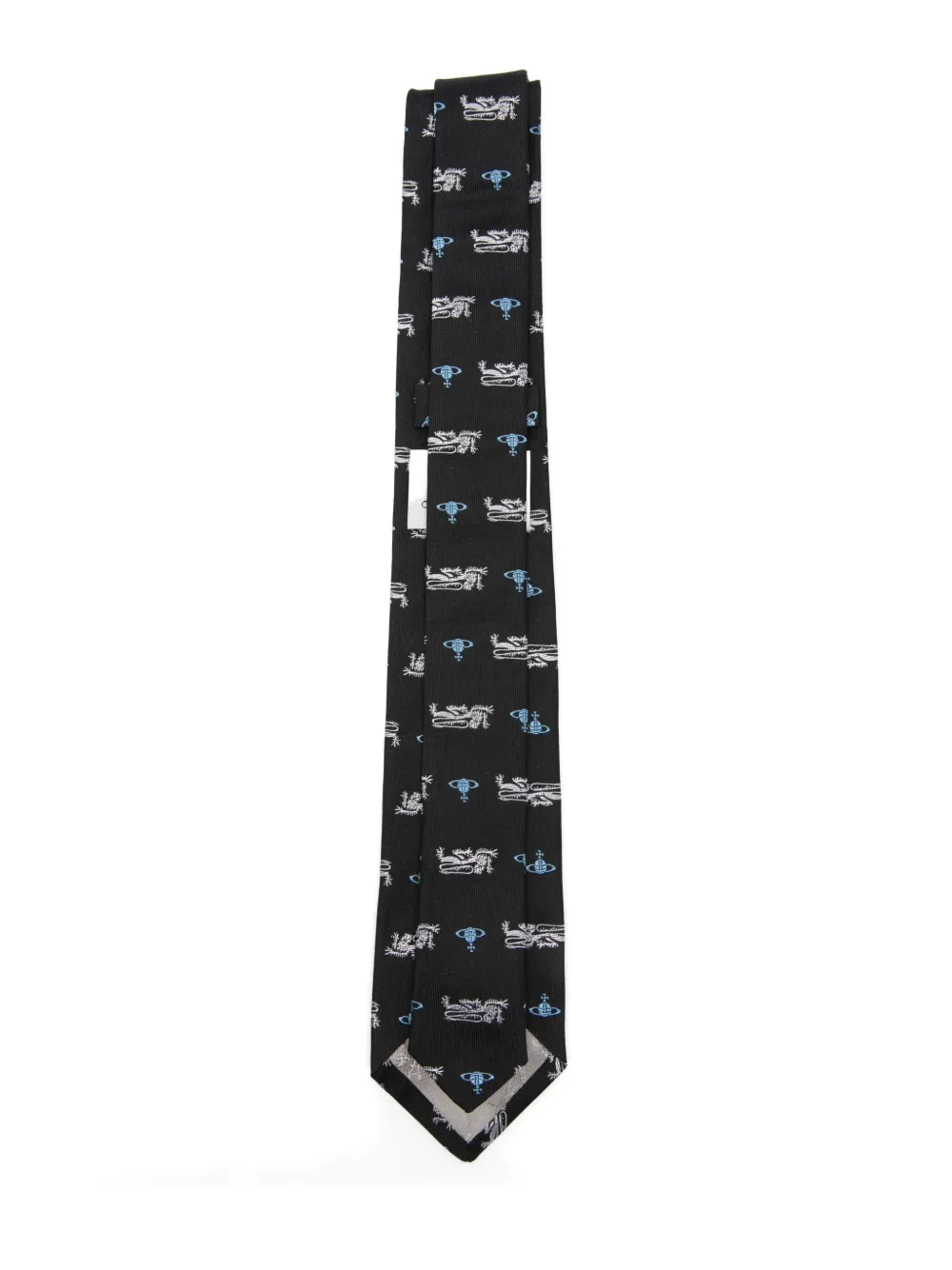 Vivienne Westwood patterned tie - Zwart