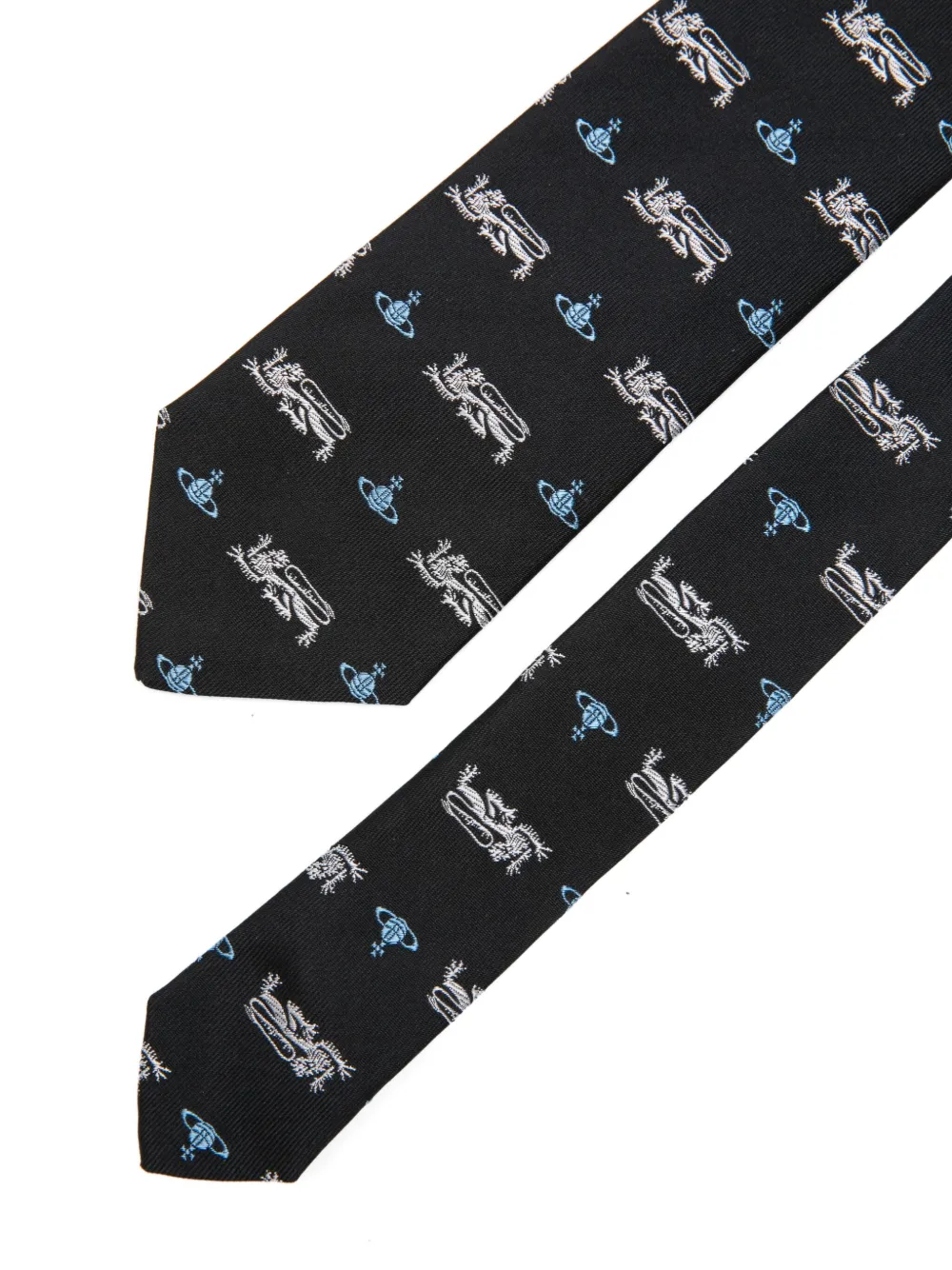 Vivienne Westwood Stropdas met patroon Zwart