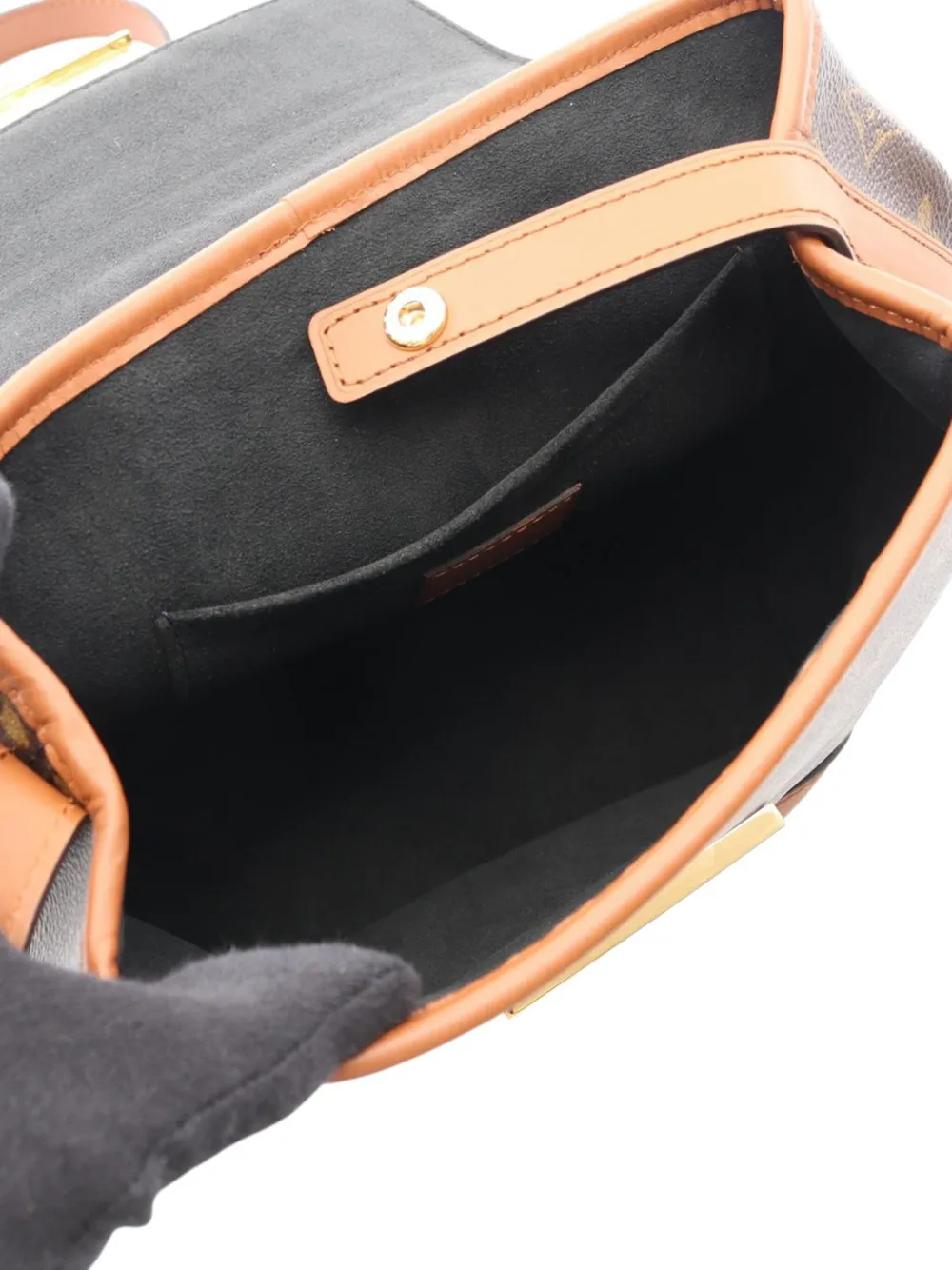 Pre-owned Louis Vuitton 2020 Monogram Reverse Dauphine Backpack In Brown