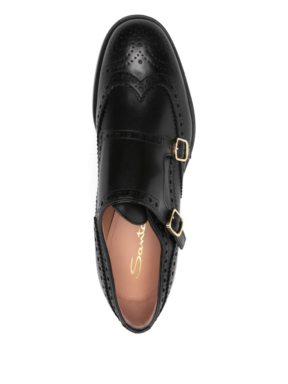 Santoni Pumps met brogue gesp Zwart