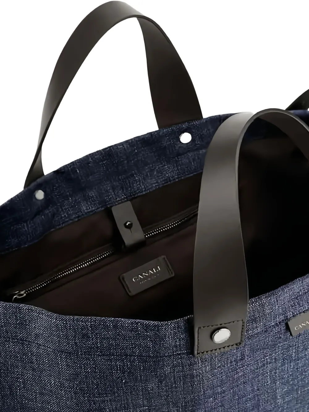 Canali Shopper met twee handvatten Blauw