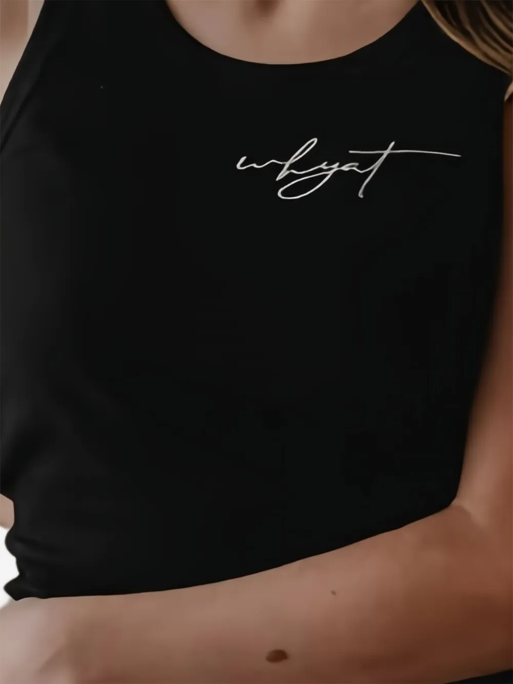 WHYAT Tanktop met kenmerkend logo Zwart