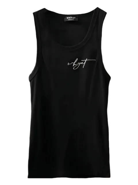 WHYAT signature-logo tank top