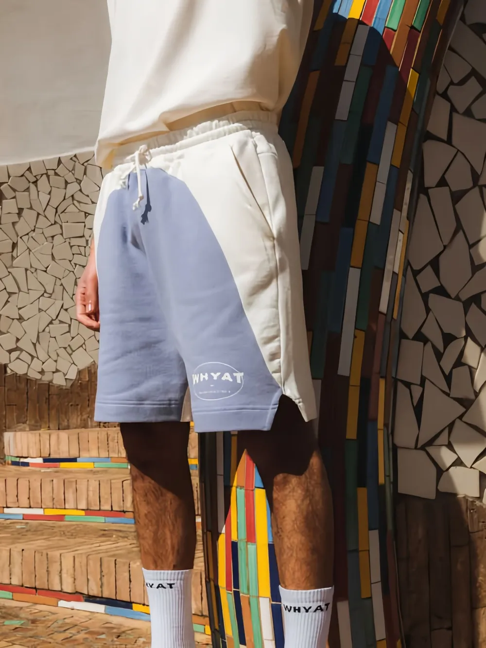 WHYAT shorts con logo circular | morado | Image 1