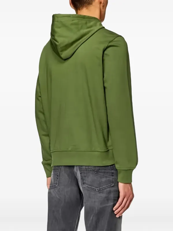 Diesel Zip Hoodie Sweatshirt | Green | FARFETCH CA
