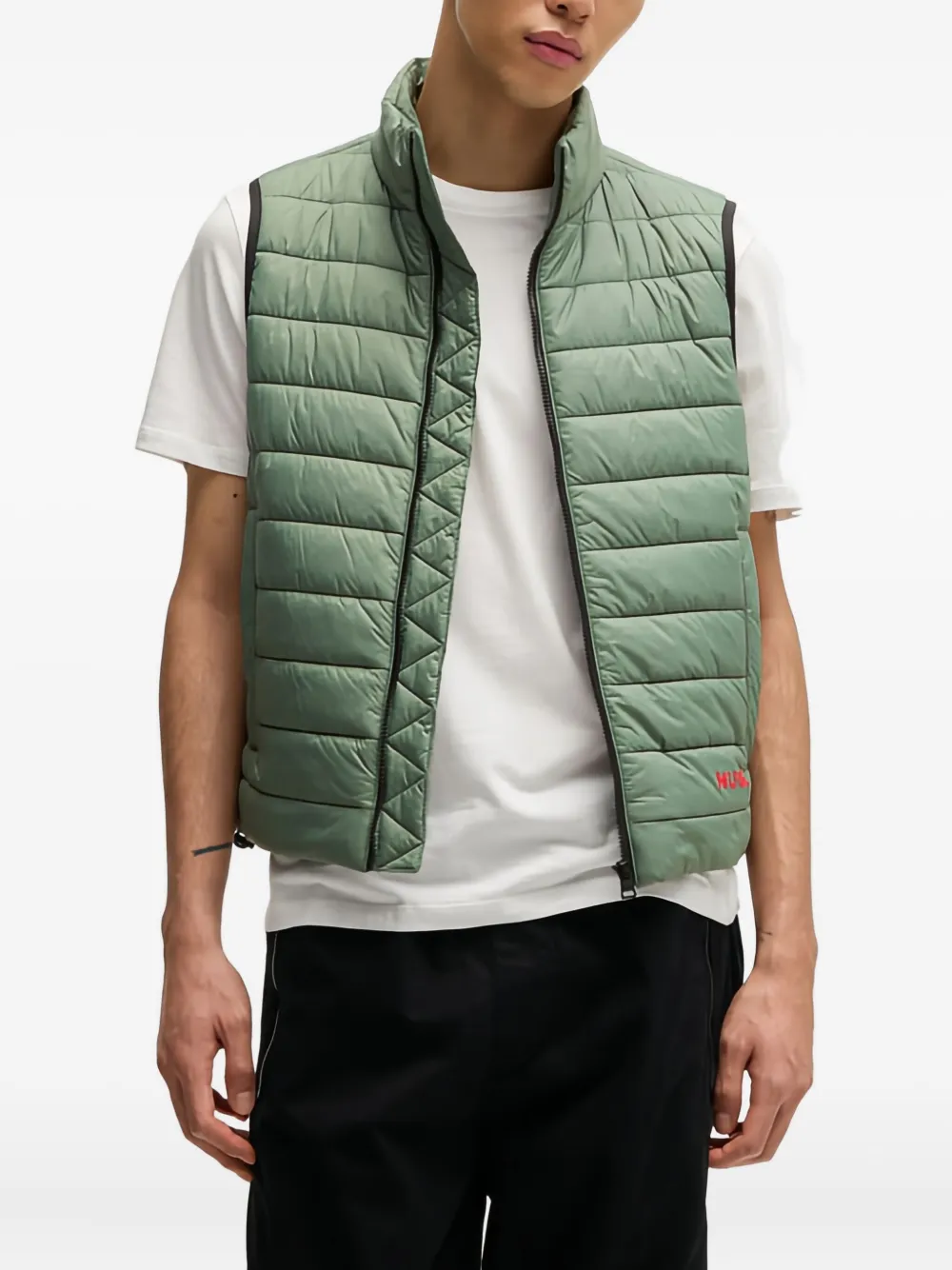 HUGO Gewatteerde bodywarmer Groen