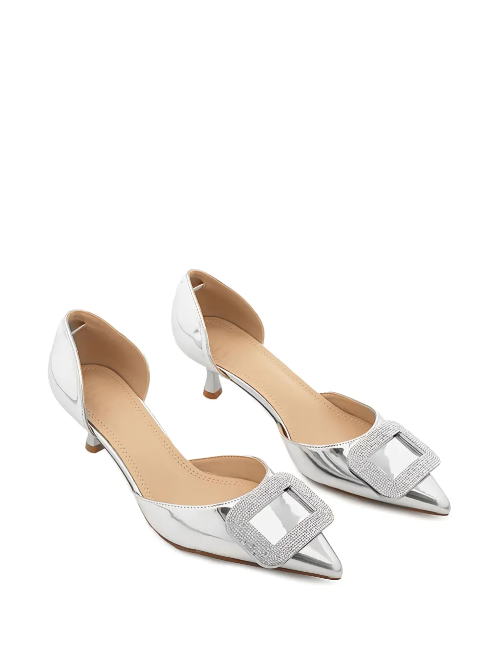 Twenty Four Haitch 50mm Cannes Embellished Pumps In White