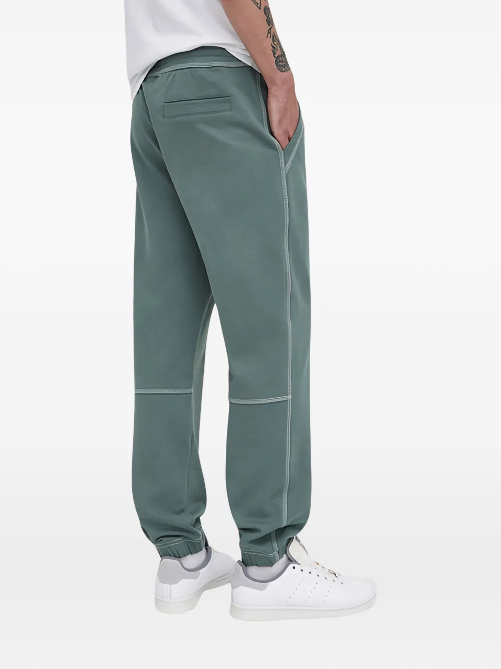 Hugo Boss Drawstring Track Pants In Green