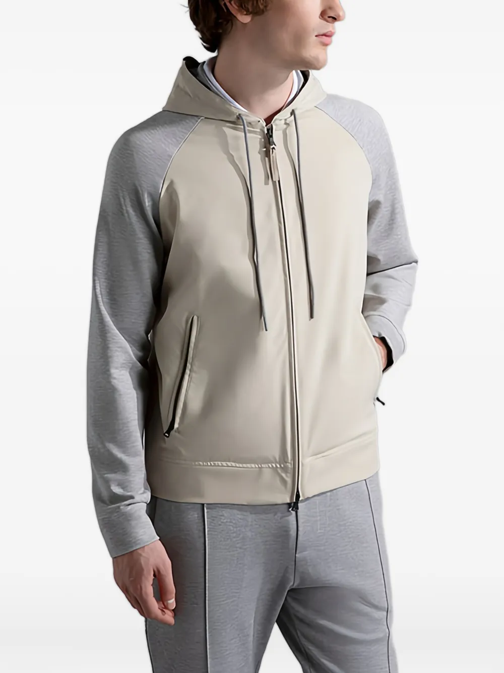 Paul & Shark Jack met capuchon en rits Beige