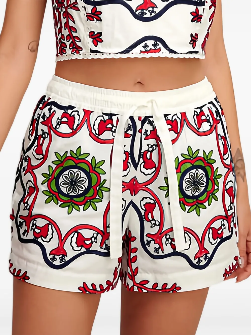 Pearl & Caviar Printed Shorts In Multi