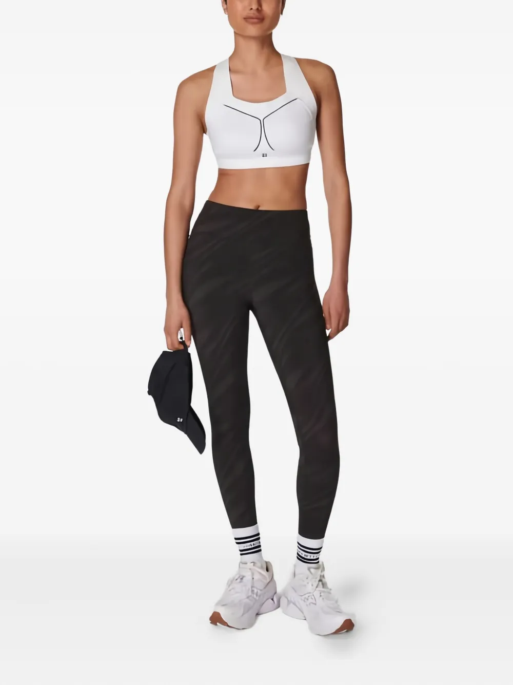 Sweaty Betty Zero Gravity 7/8 legging met golvenprint - Zwart
