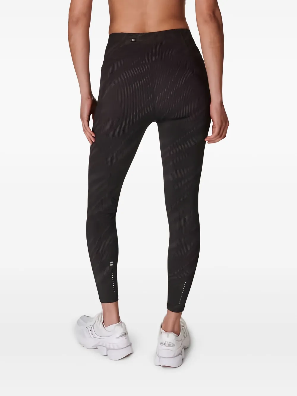 Sweaty Betty Zero Gravity 7/8 Wave-print Leggings In Black