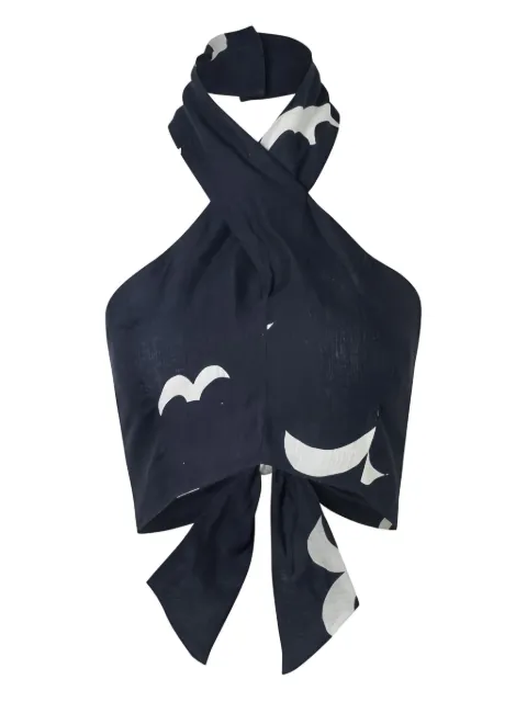 Cala de la Cruz halterneck sleveless top