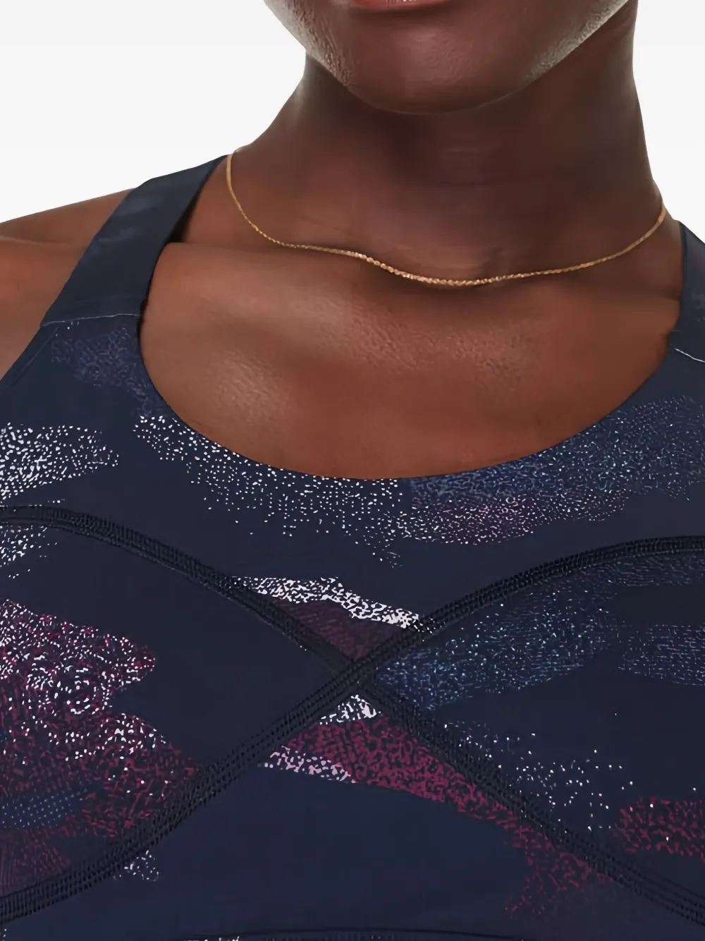 Sweaty Betty Power Camo-print Sports Top In Blue
