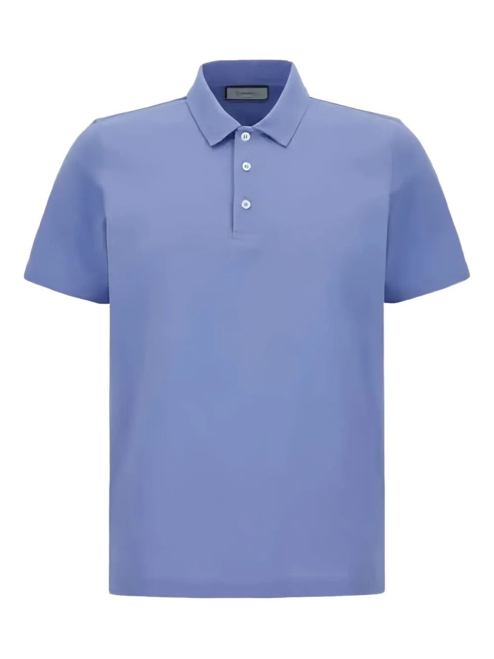 Canali Button Polo Shirt In Blue