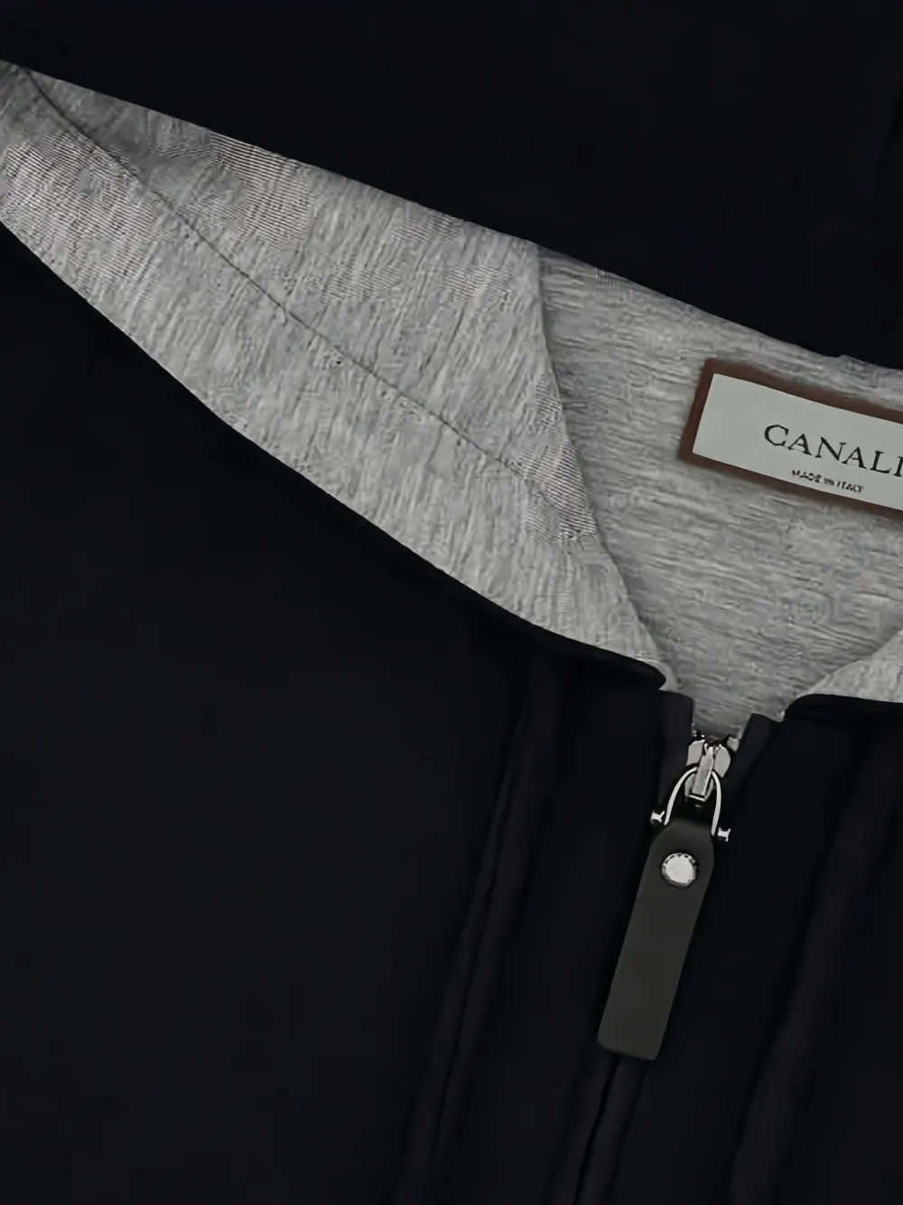 Canali Zip Hoodie In Blue