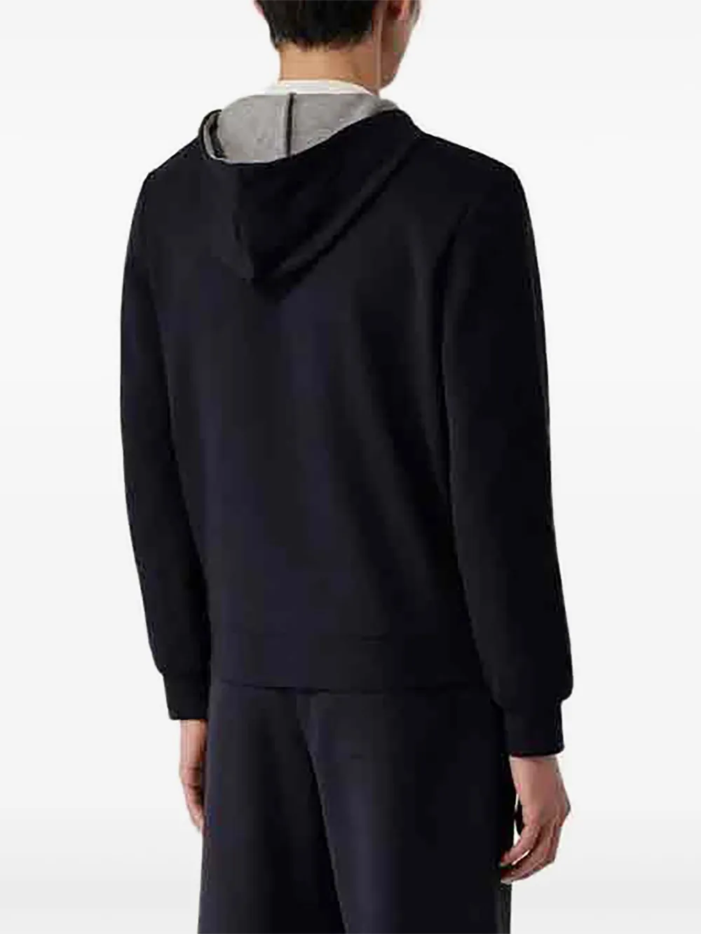 Canali Zip Hoodie In Blue