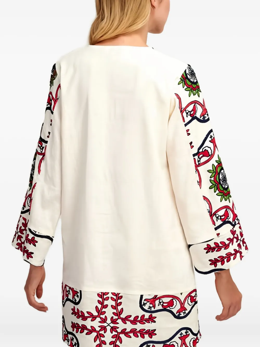Pearl & Caviar Embroidered Mini Dress In Multi