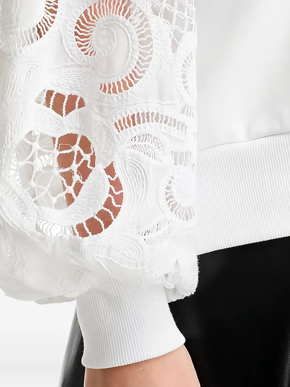 Cinq A Sept Top met kanten mouwen Wit