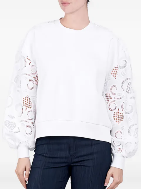 Cinq A Sept lace-sleeve top