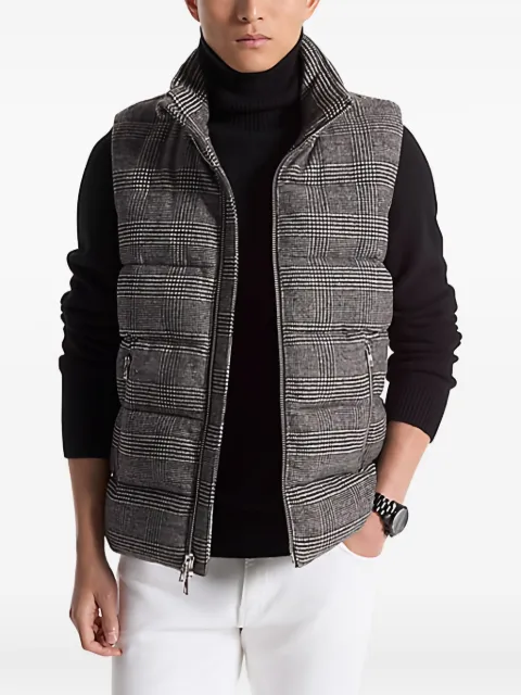 Michael Kors plaid outerwear vest