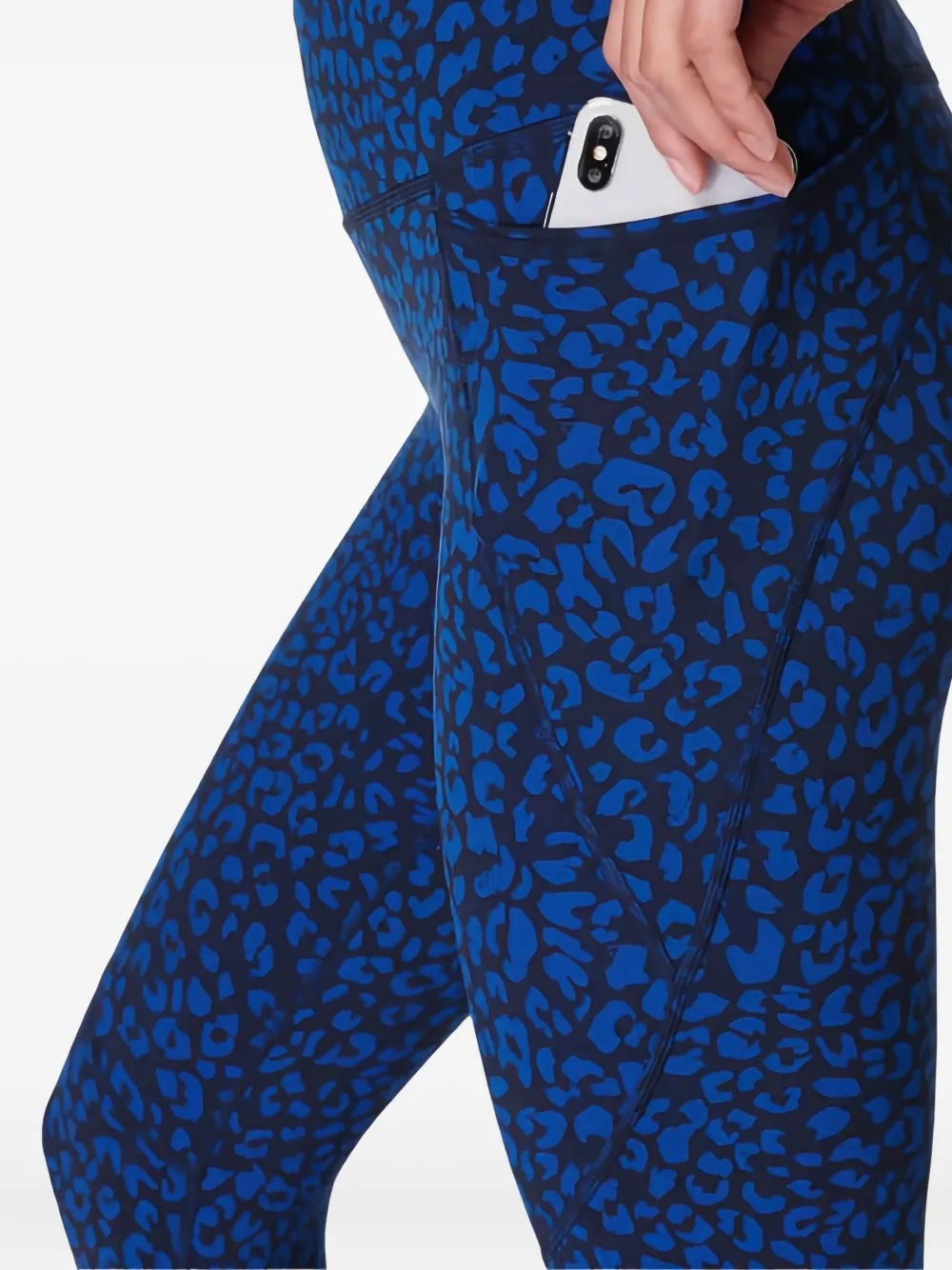 Sweaty Betty Power 7/8 Animal-print Leggings In Blue