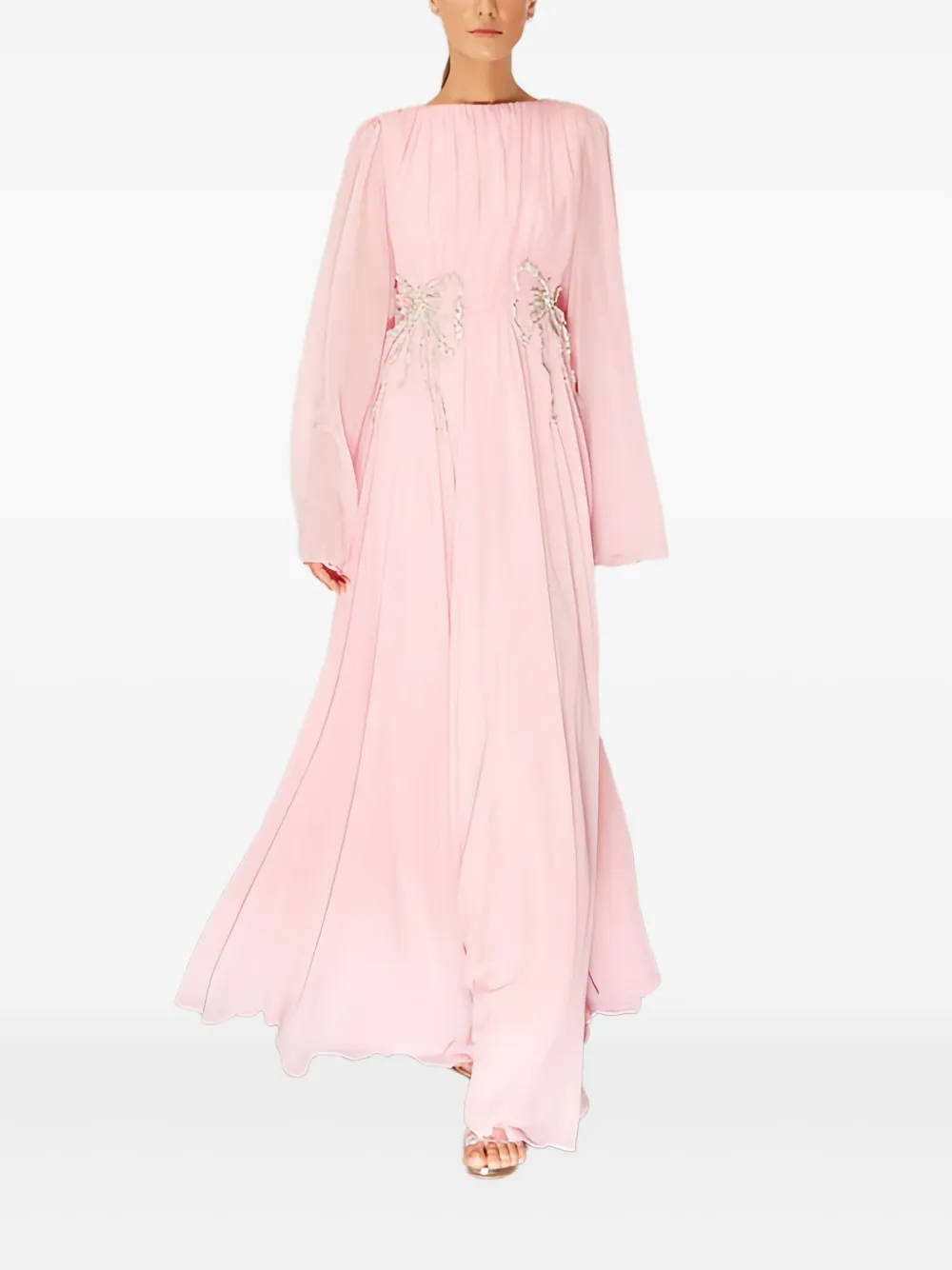 Nihan Peker Embellished Maxi Dress In Pink