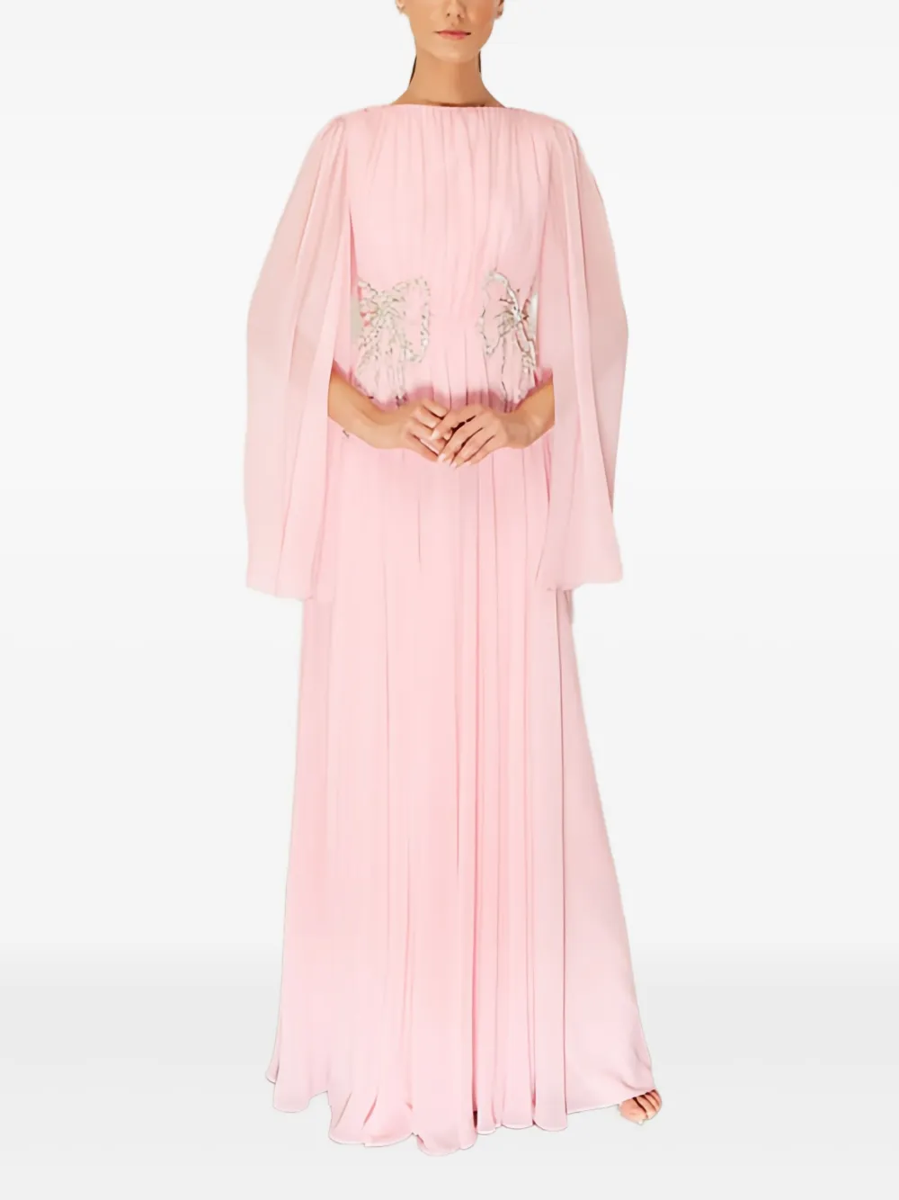 Nihan Peker Embellished Maxi Dress In Pink