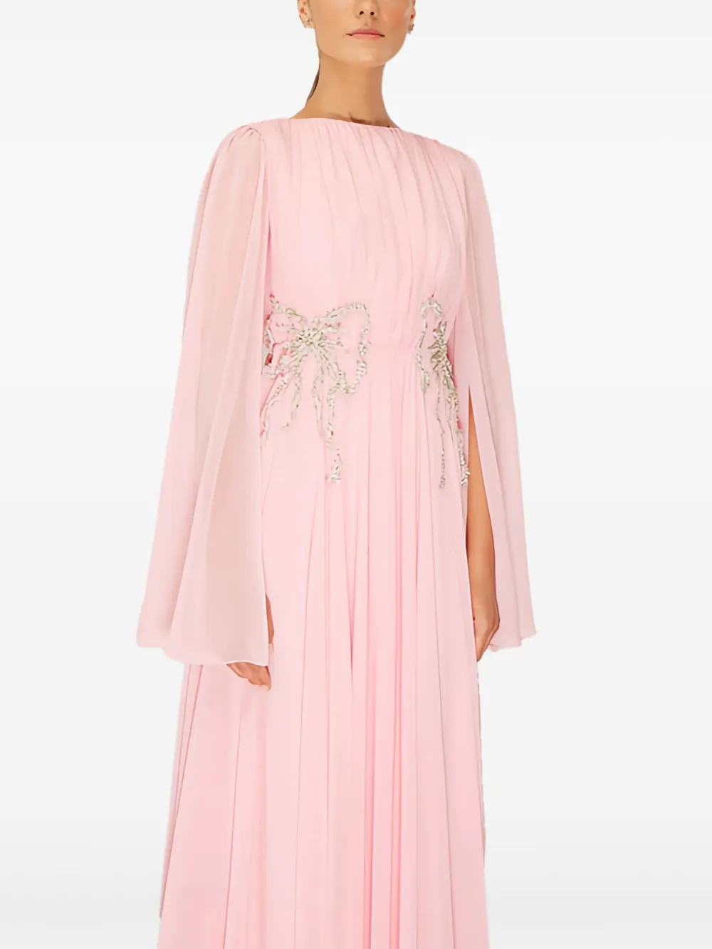 Nihan Peker Embellished Maxi Dress In Pink