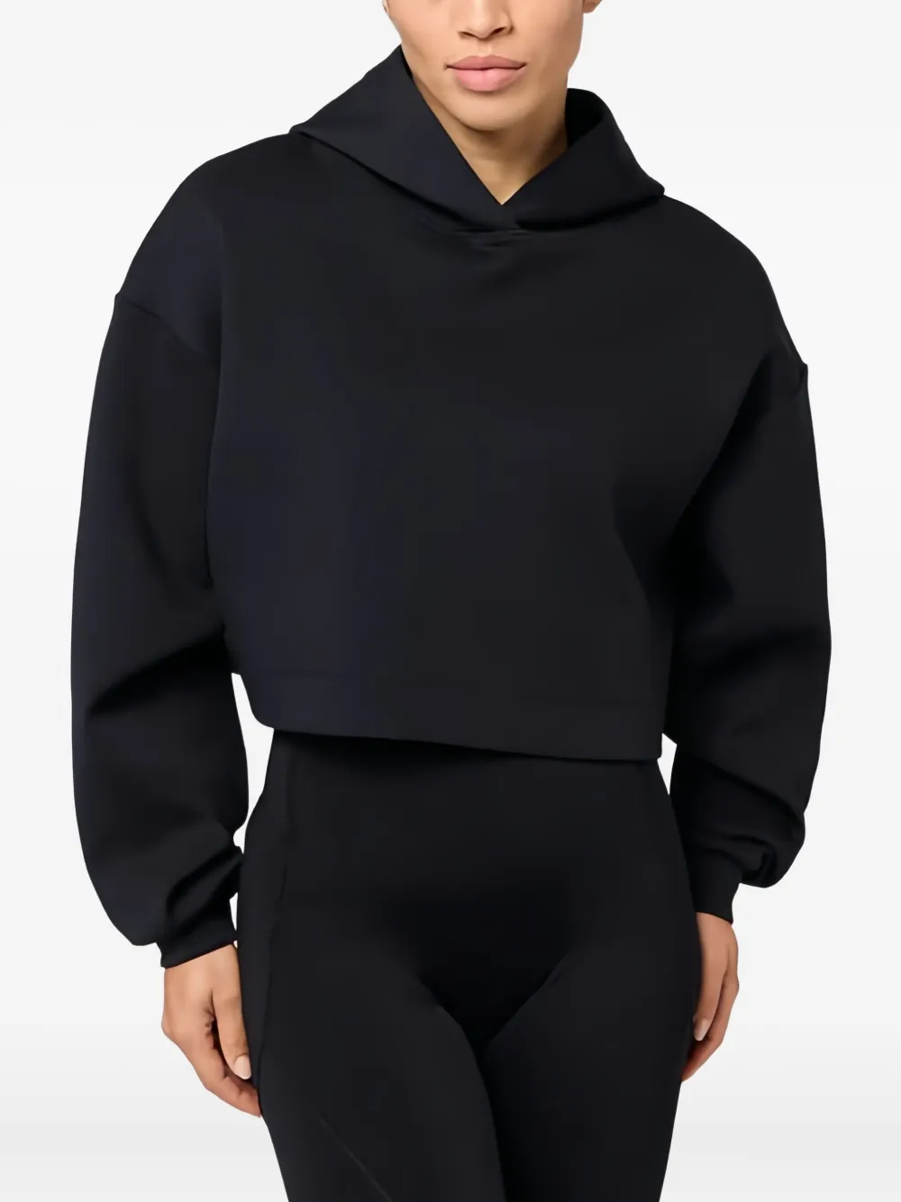 SQUATWOLF Hoodie mit Cropped-Logo - Schwarz