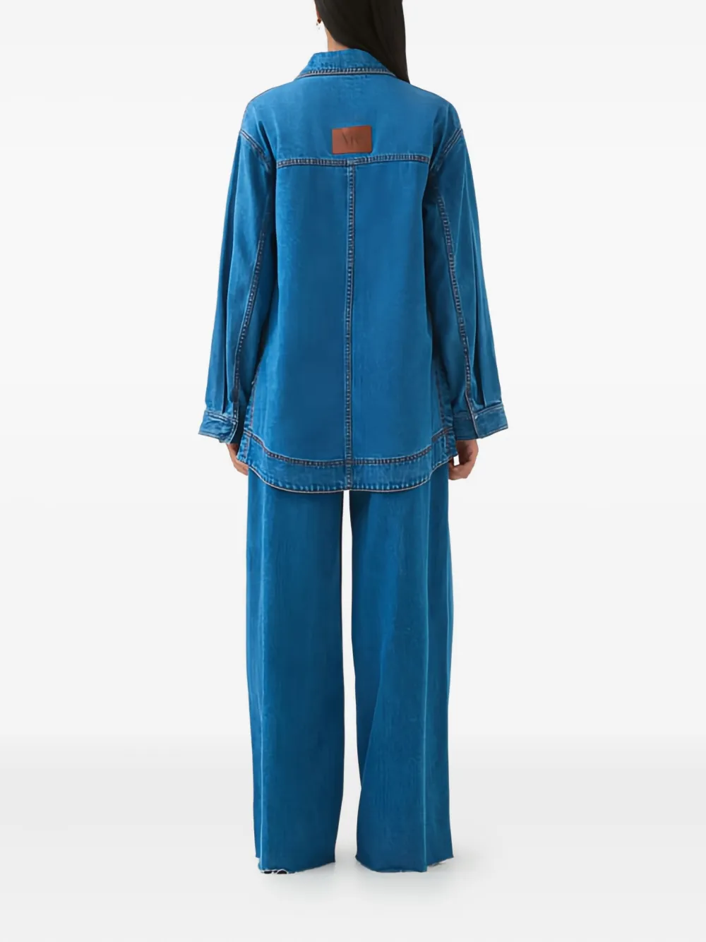 Aje Jeans met gerafelde zoom Blauw