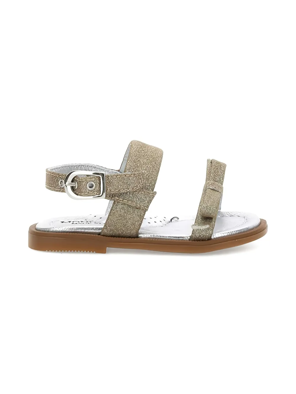 Monnalisa bow-detail buckle sandals Goud