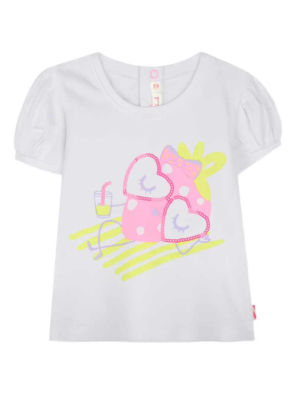 Billieblush playera con estampado gráfico y mangas farol | blanco | Image 1