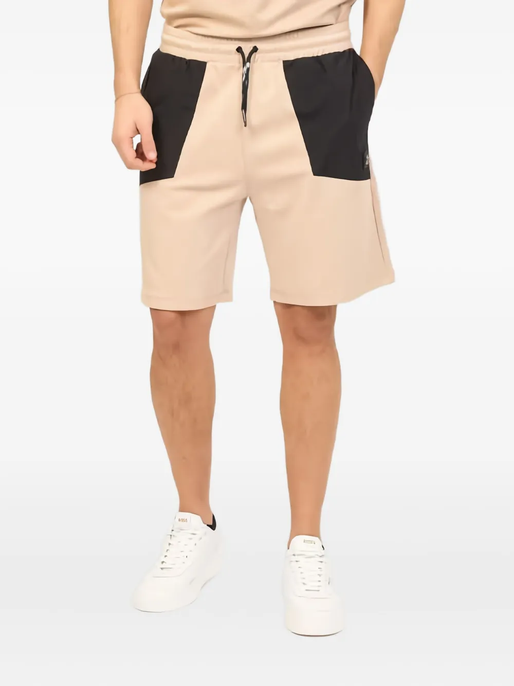 HUGO panelled track shorts | Neutrals | Image 1