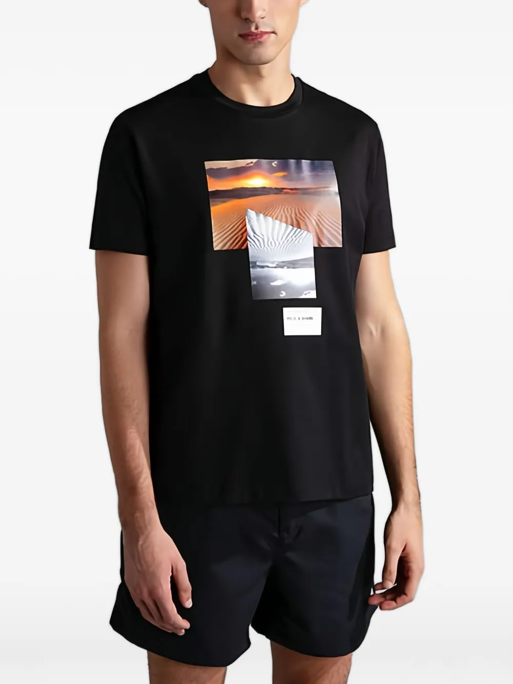 Paul & Shark T-shirt met grafische print Zwart