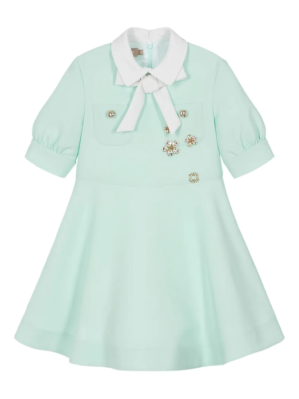ELIE SAAB JUNIOR robe à col à ornements | vert | Image 1