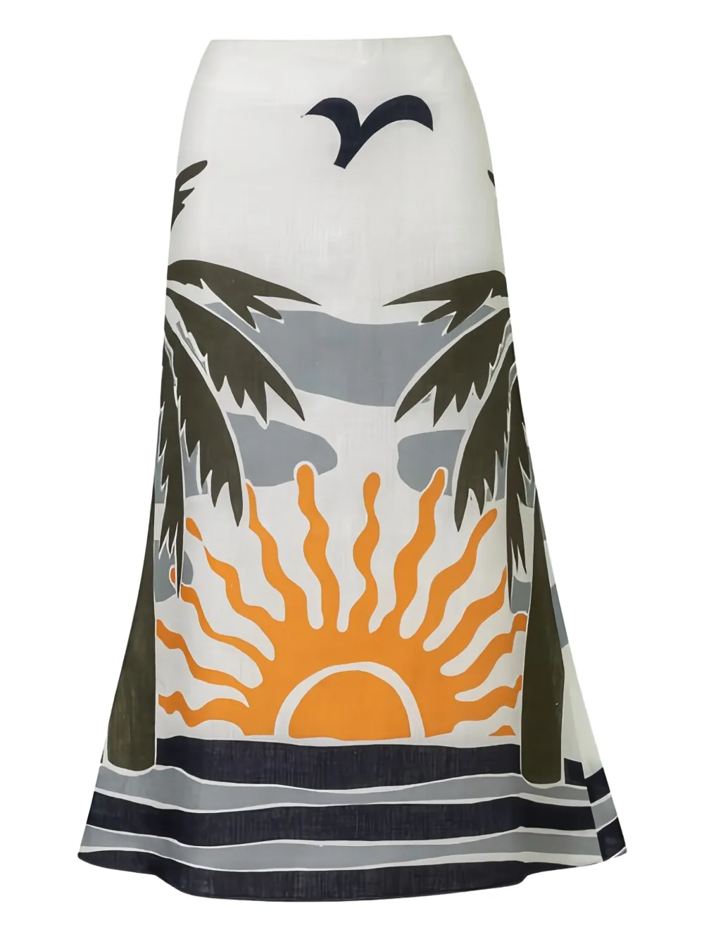 Cala de la Cruz falda midi con estampado gráfico | neutro | Image 1