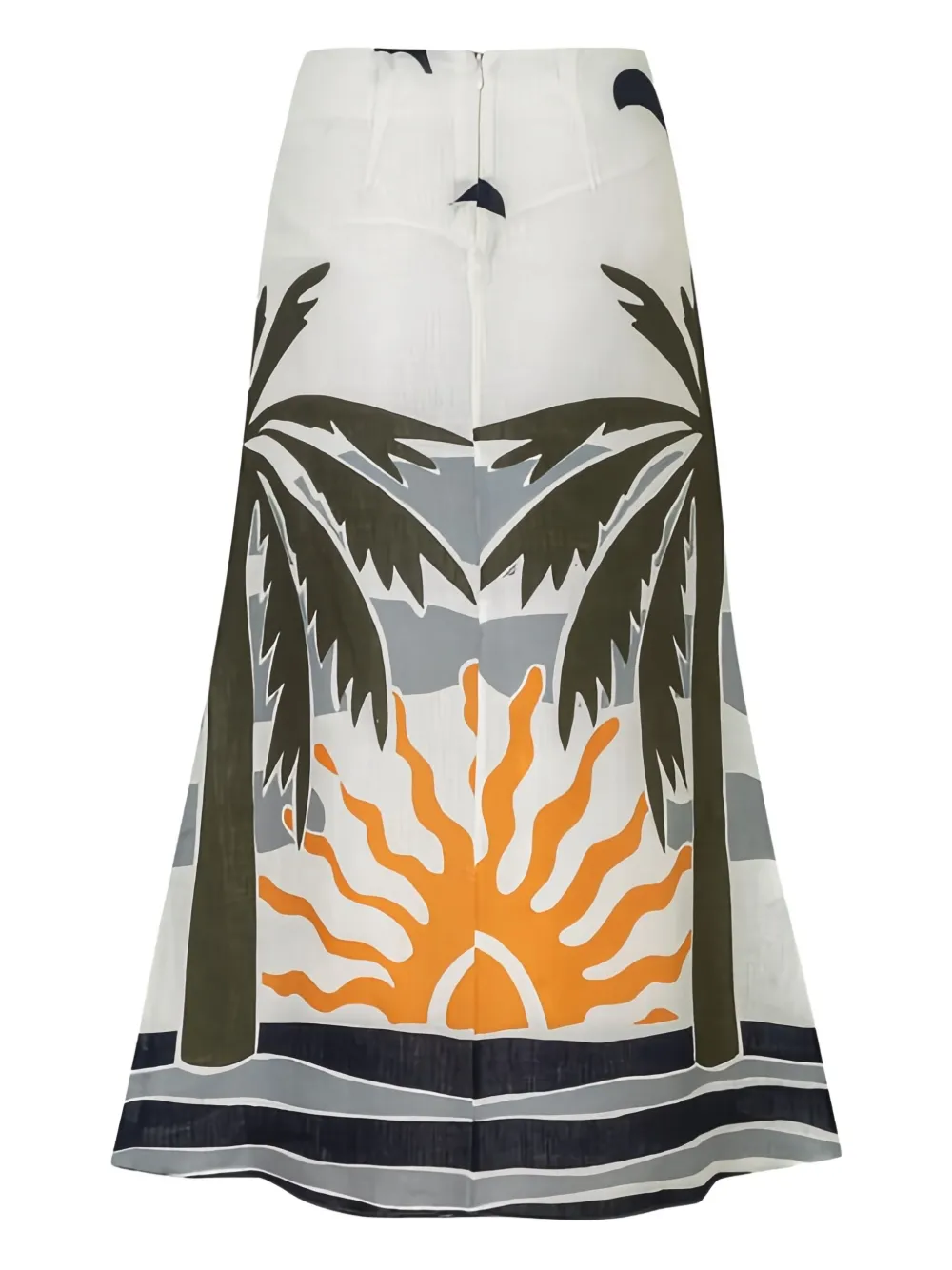 Cala de la Cruz Midi-rok met print Beige