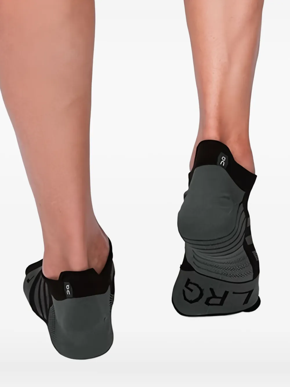 On Running Geometric-panel Socks In Black