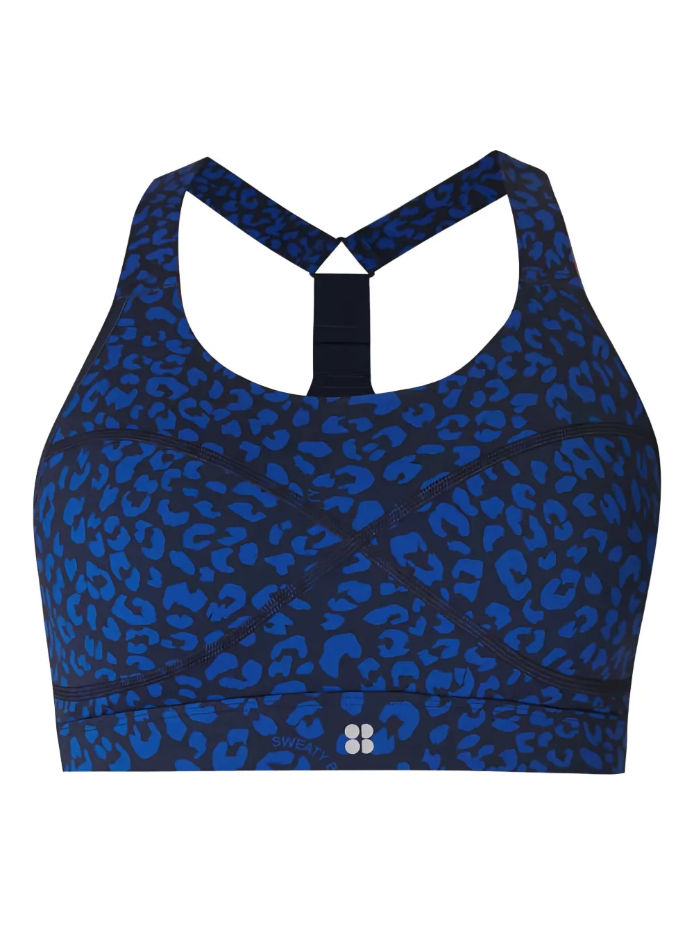 Sweaty Betty Power Animl-print Sports Top In Blue