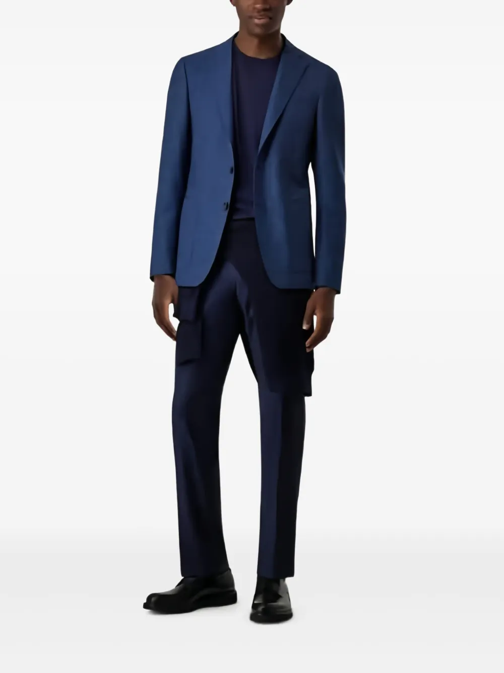 Canali Gebreide trui met korte mouwen - Blauw