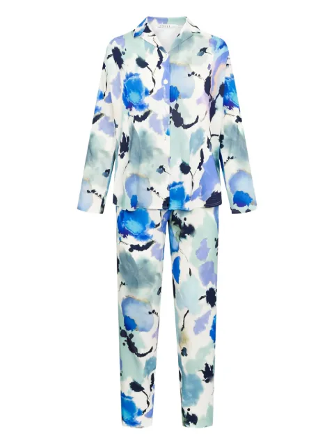 Louis Feraud V-neck floral pajamas