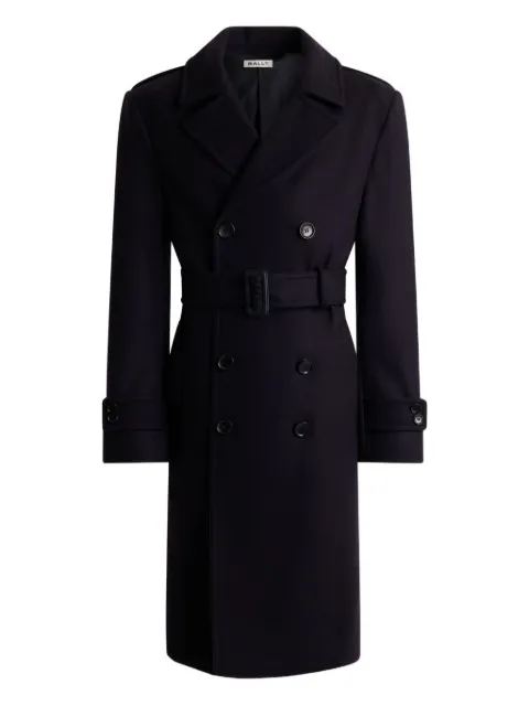 Bally double-breasted belted coat