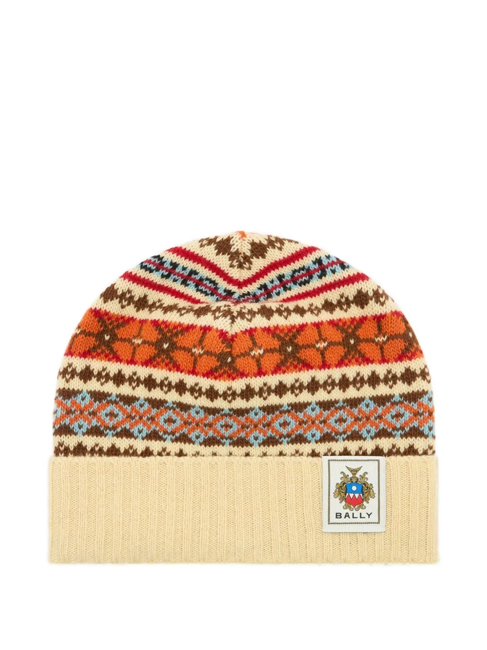 Bally Muts met logopatch - Beige