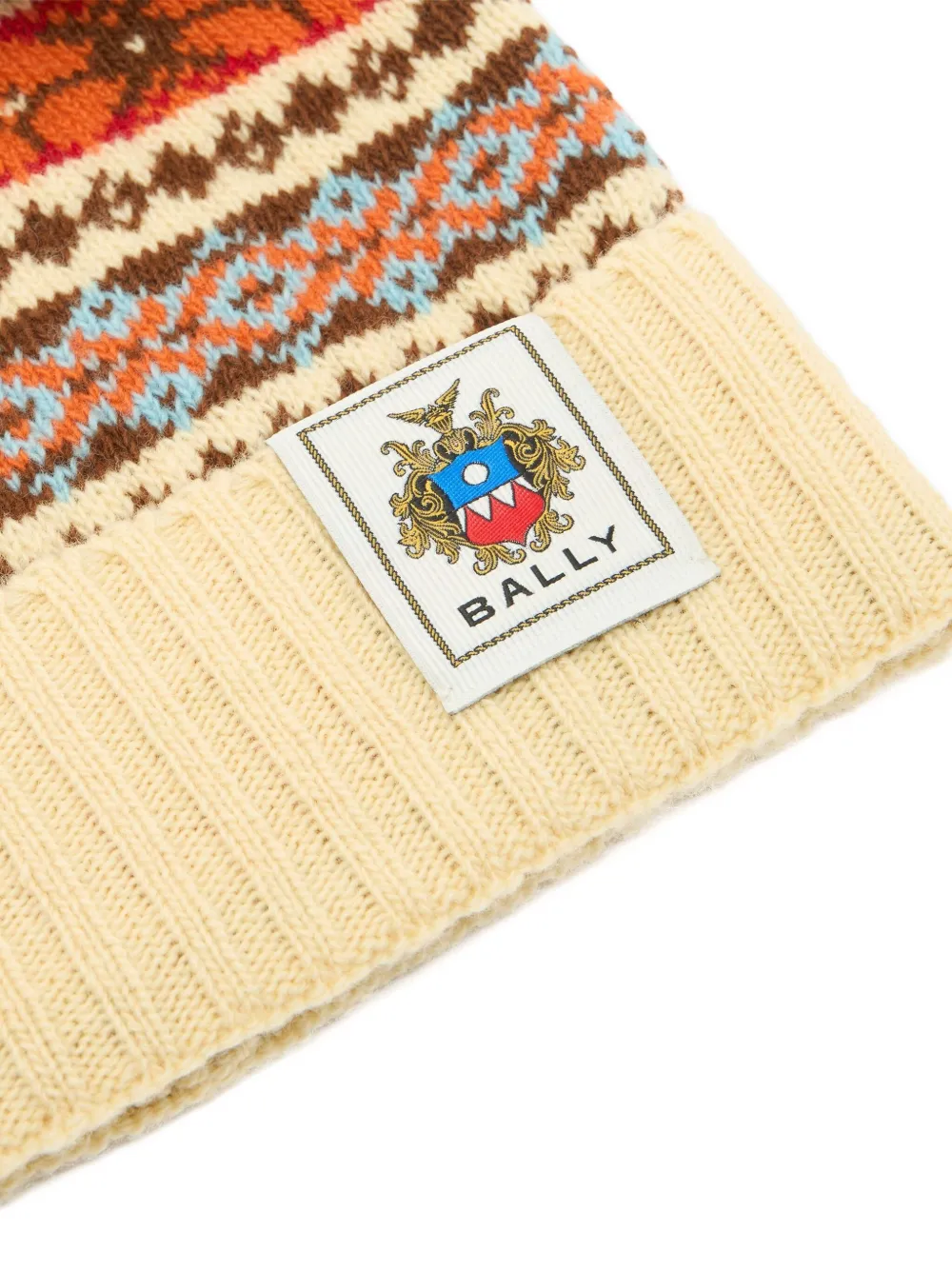 Bally Logo-patch Beanie In Neutral