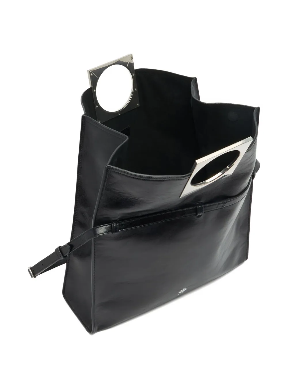 Bally Anni Foldable Leather Tote Bag In Black