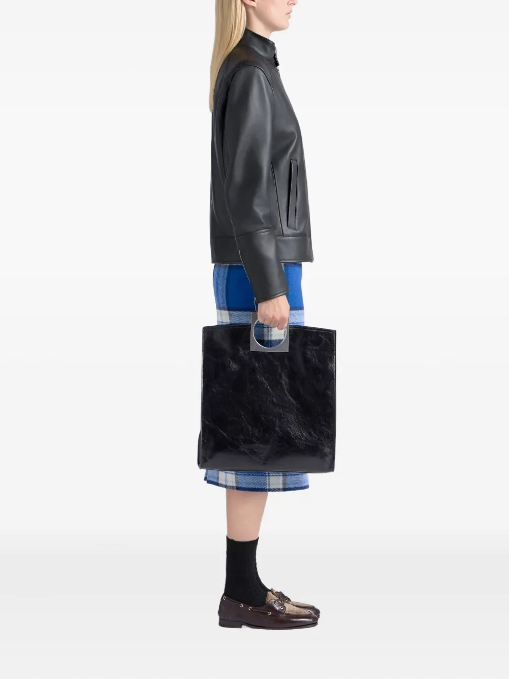 Bally Anni foldable leather tote bag - Zwart